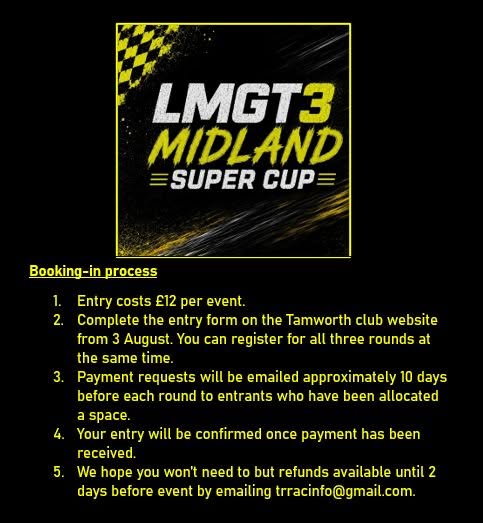 Sunday October 18th Mini Support Class for the LMGT3 Midland Super Cup, Round 2